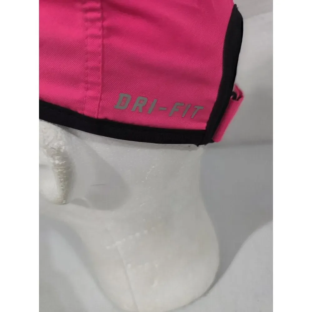 Nike Featherlight Dri-FIT Cap Pink Black Women’s Lightweight Running Golf